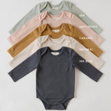 garment dye long sleeve one piece soft peony