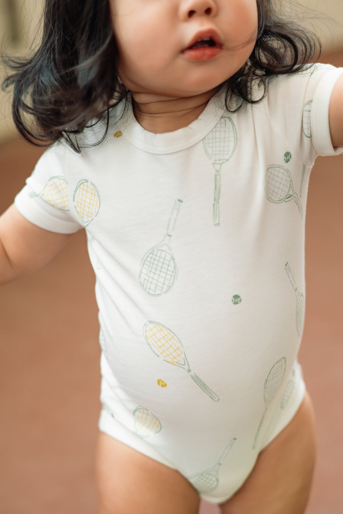 Short Sleeve Henley One-Piece - Doubles