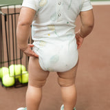 Short Sleeve Henley One-Piece - Doubles