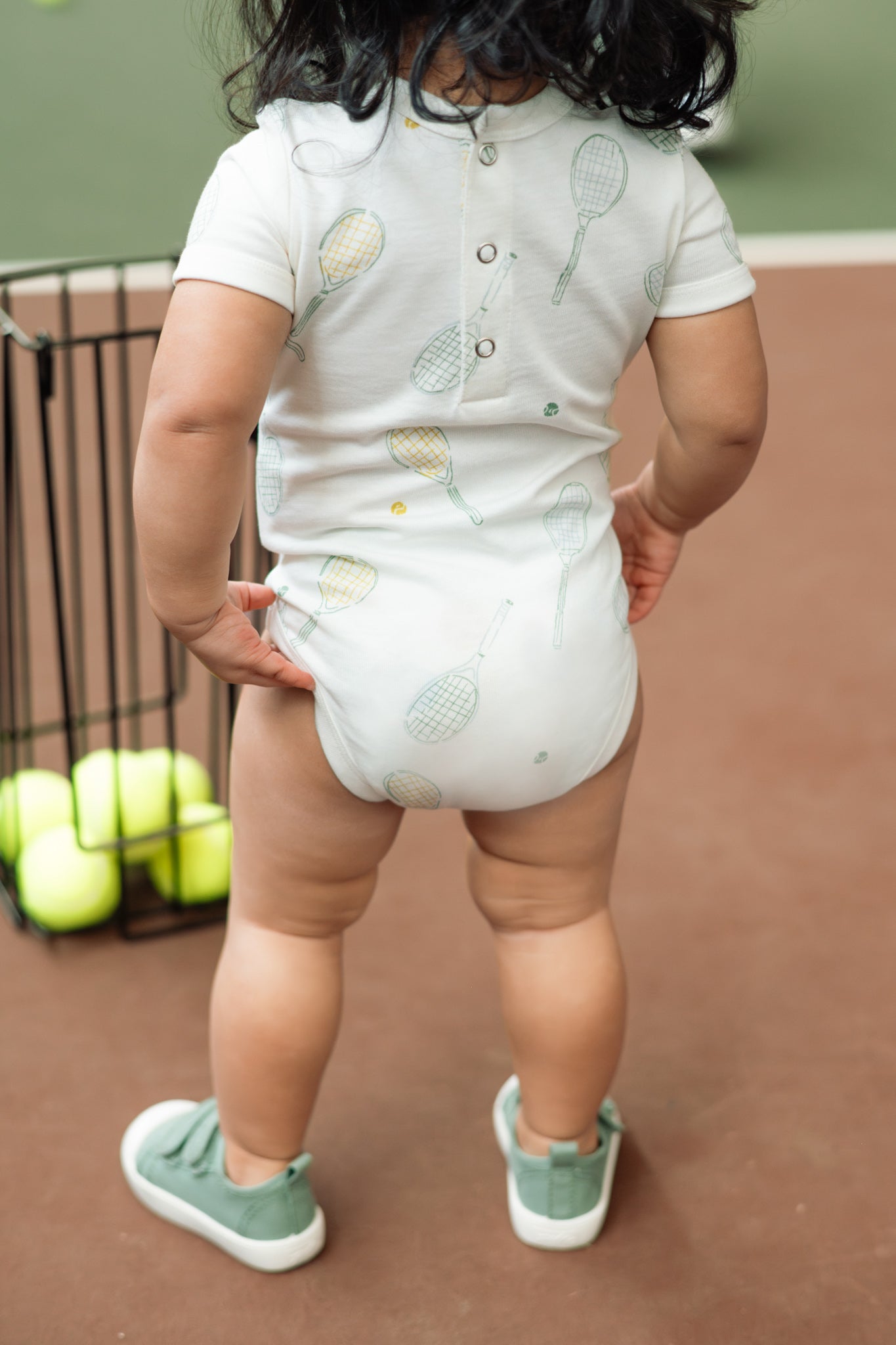 Short Sleeve Henley One-Piece - Doubles