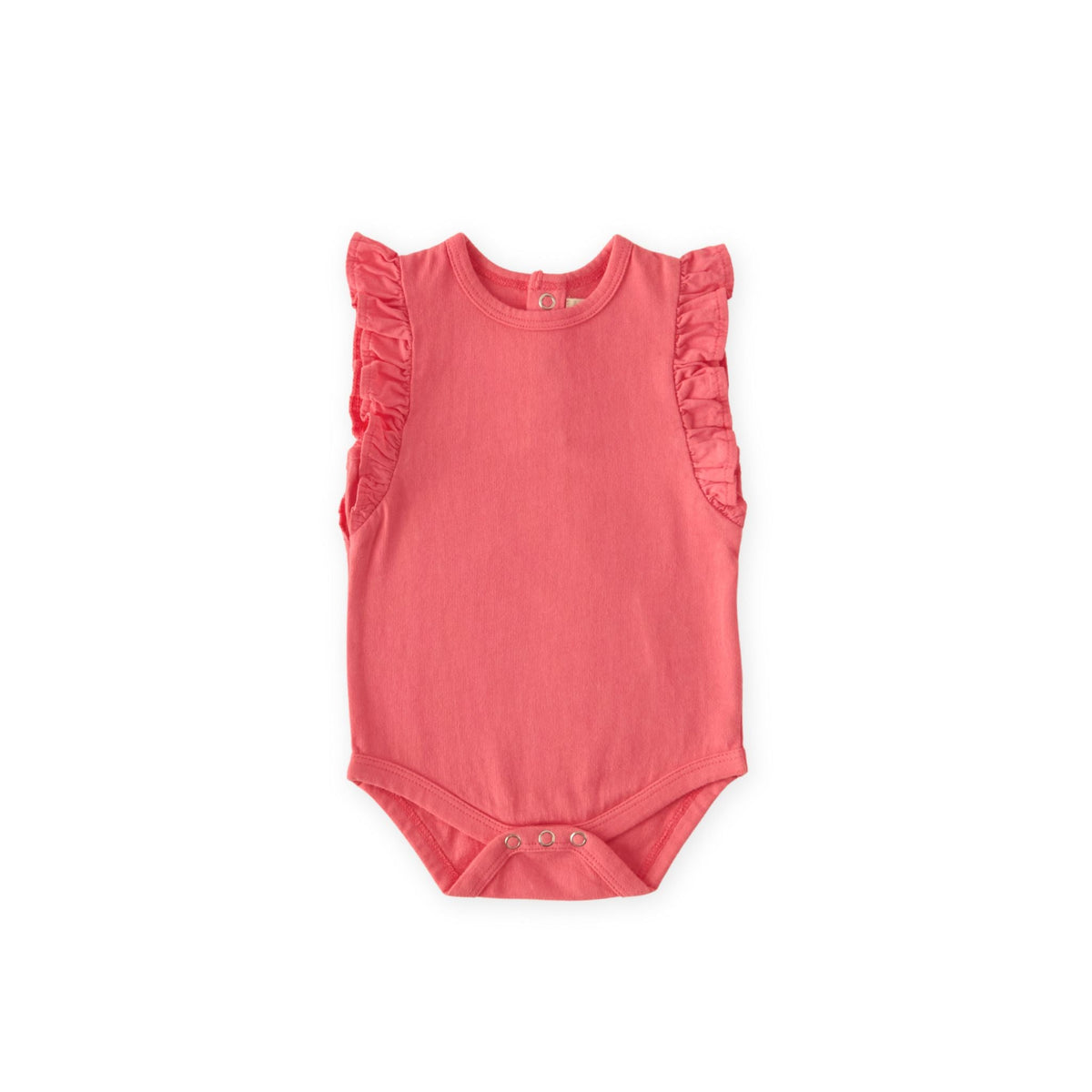 garment dye flutter one piece raspberry in pinks pattern