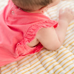 Garment Dye Flutter One-Piece - Raspberry