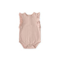 garment dye flutter one piece soft peony in pinks pattern