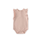 garment dye flutter one piece soft peony in pinks pattern