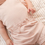 Garment Dye Flutter One-Piece - Soft Peony