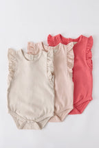 garment dye flutter one piece soft peony