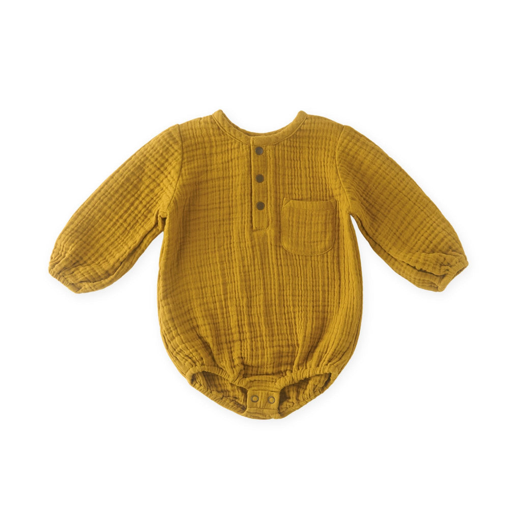 muslin one piece dijon in yellows pattern