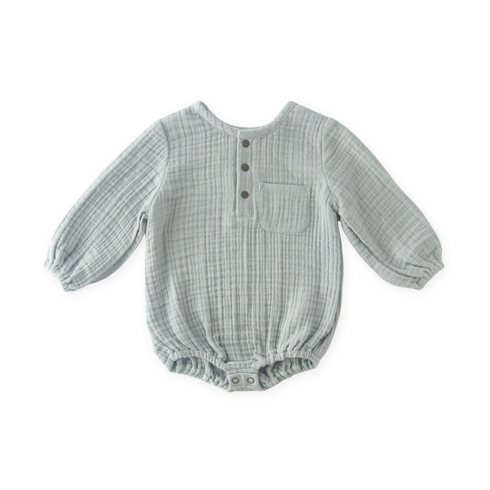 muslin one piece puddle in blues pattern