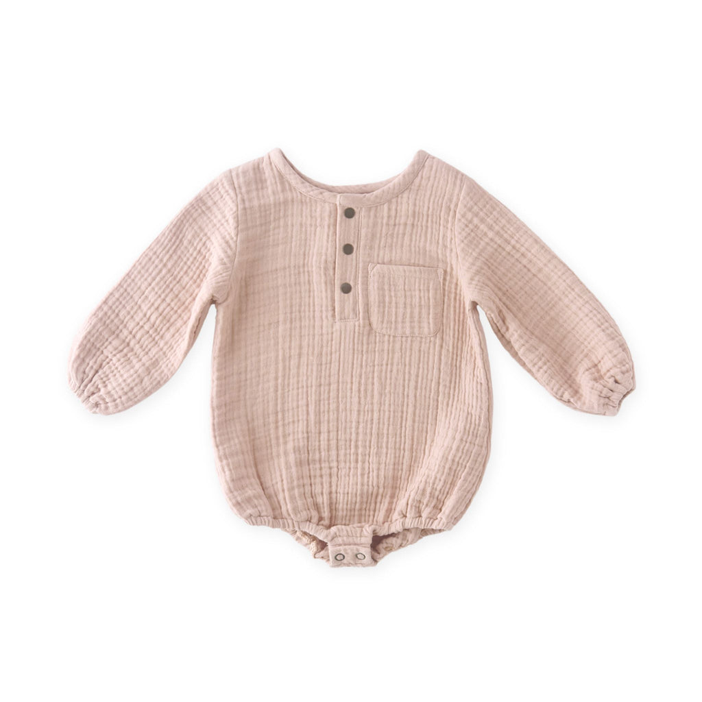 muslin one piece fawn in purples pattern