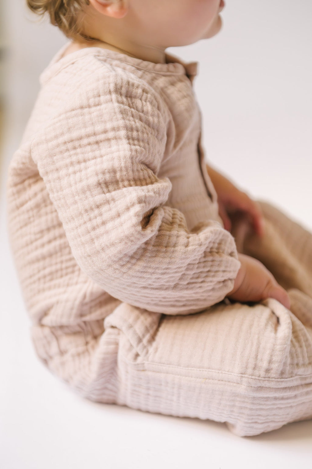 muslin one piece fawn