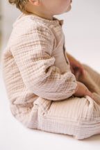 muslin one piece fawn