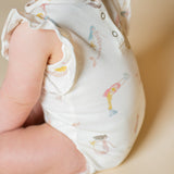 Short Sleeve Flutter One-Piece - Mermaid Melody