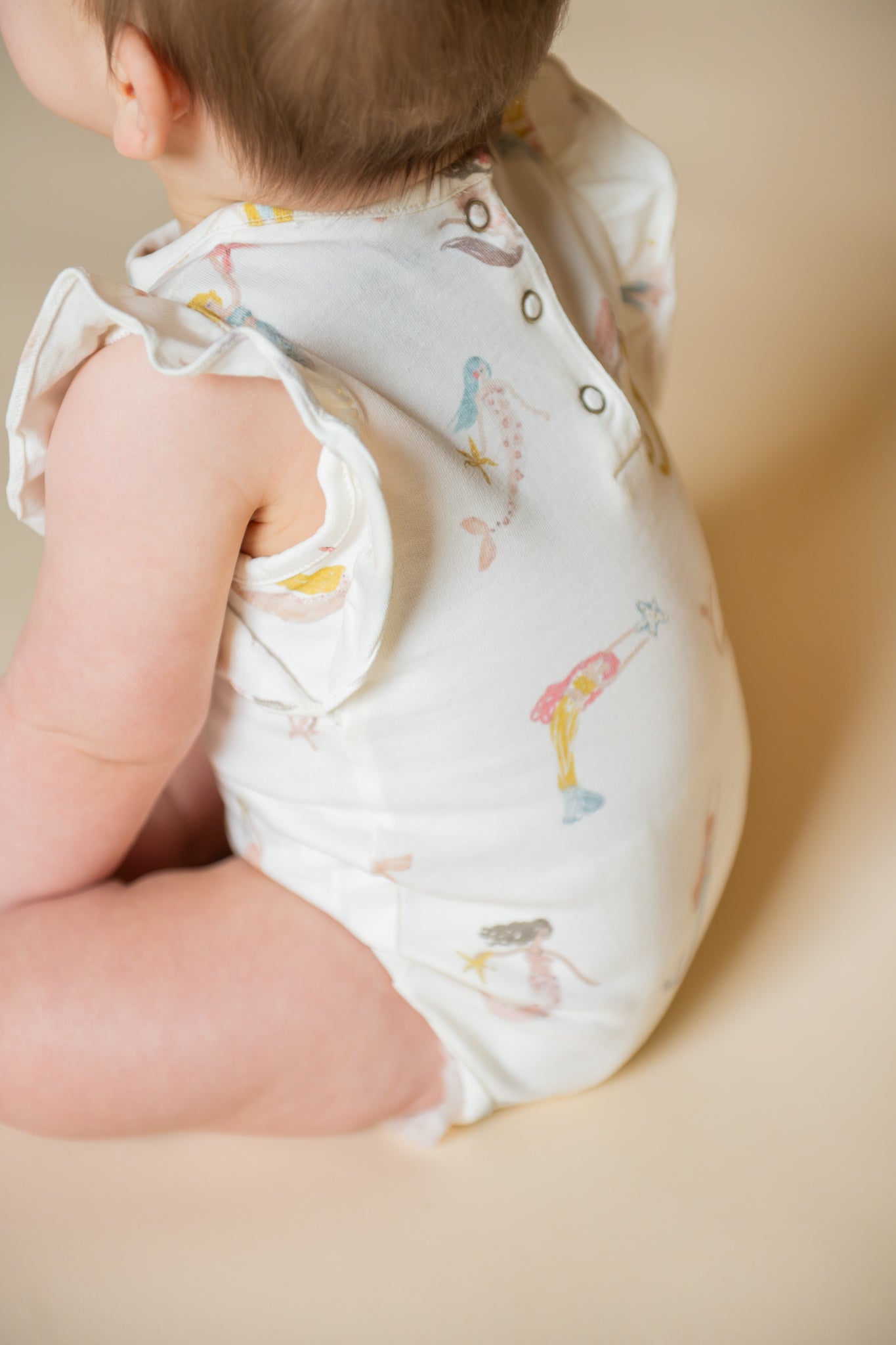 Short Sleeve Flutter One-Piece - Mermaid Melody