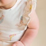 Short Sleeve Flutter One-Piece - Mermaid Melody