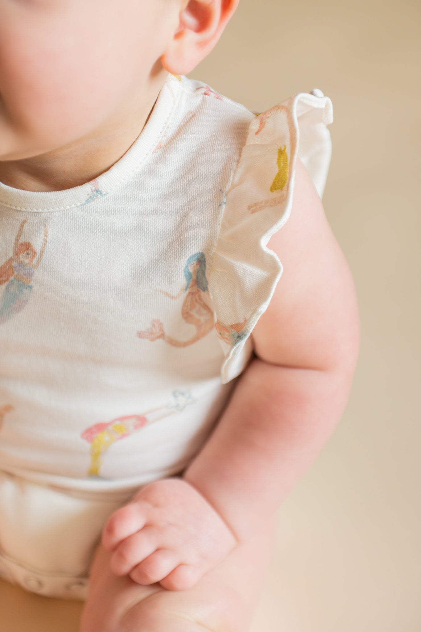 Short Sleeve Flutter One-Piece - Mermaid Melody