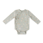 the littles long sleeve kimono one piece hoppy bunny in blues pattern