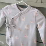 The Littles Long Sleeve Kimono One-Piece - Hoppy Bunny