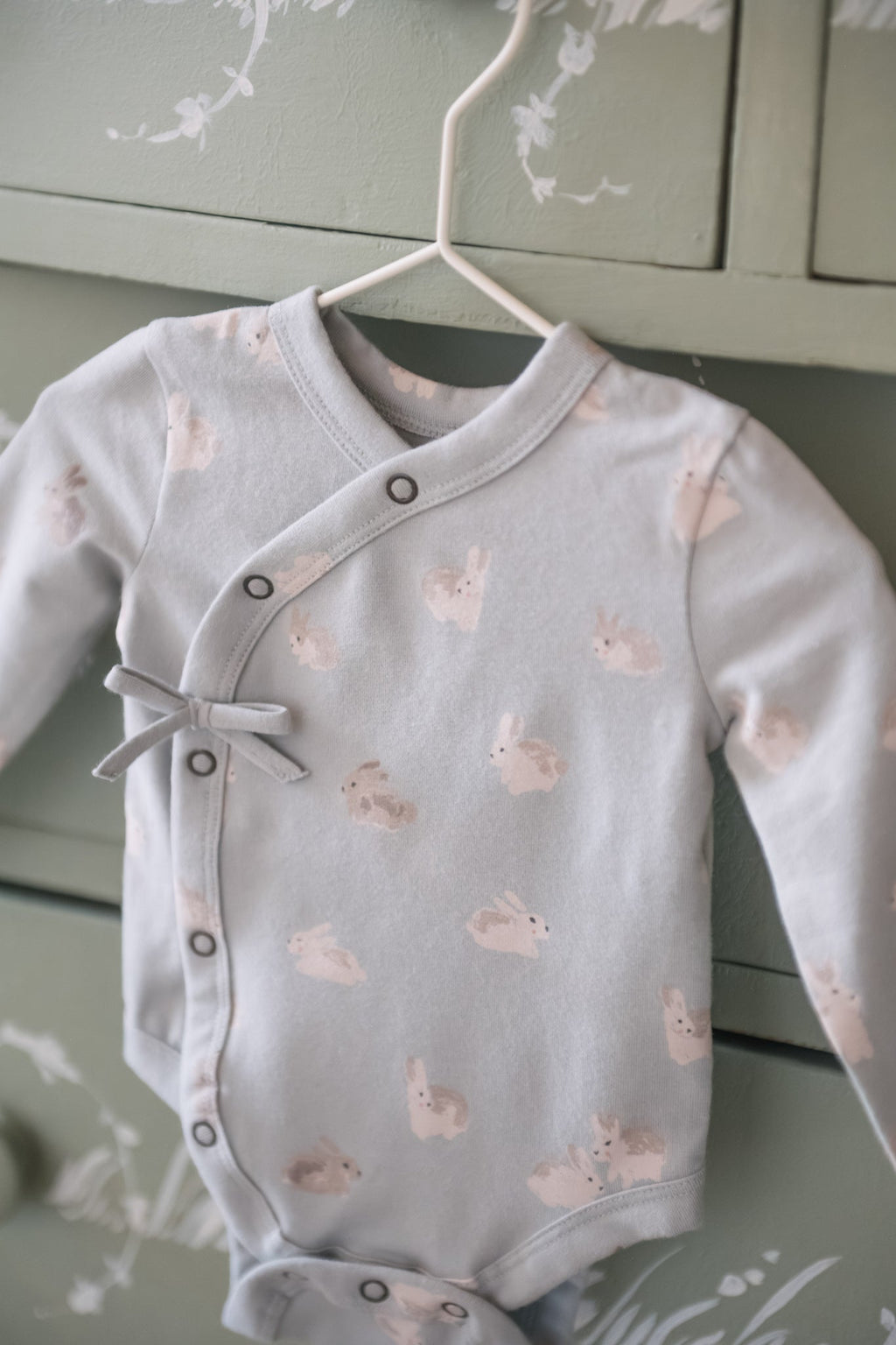 the littles long sleeve kimono one piece hoppy bunny
