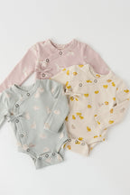 the littles long sleeve kimono one piece hoppy bunny