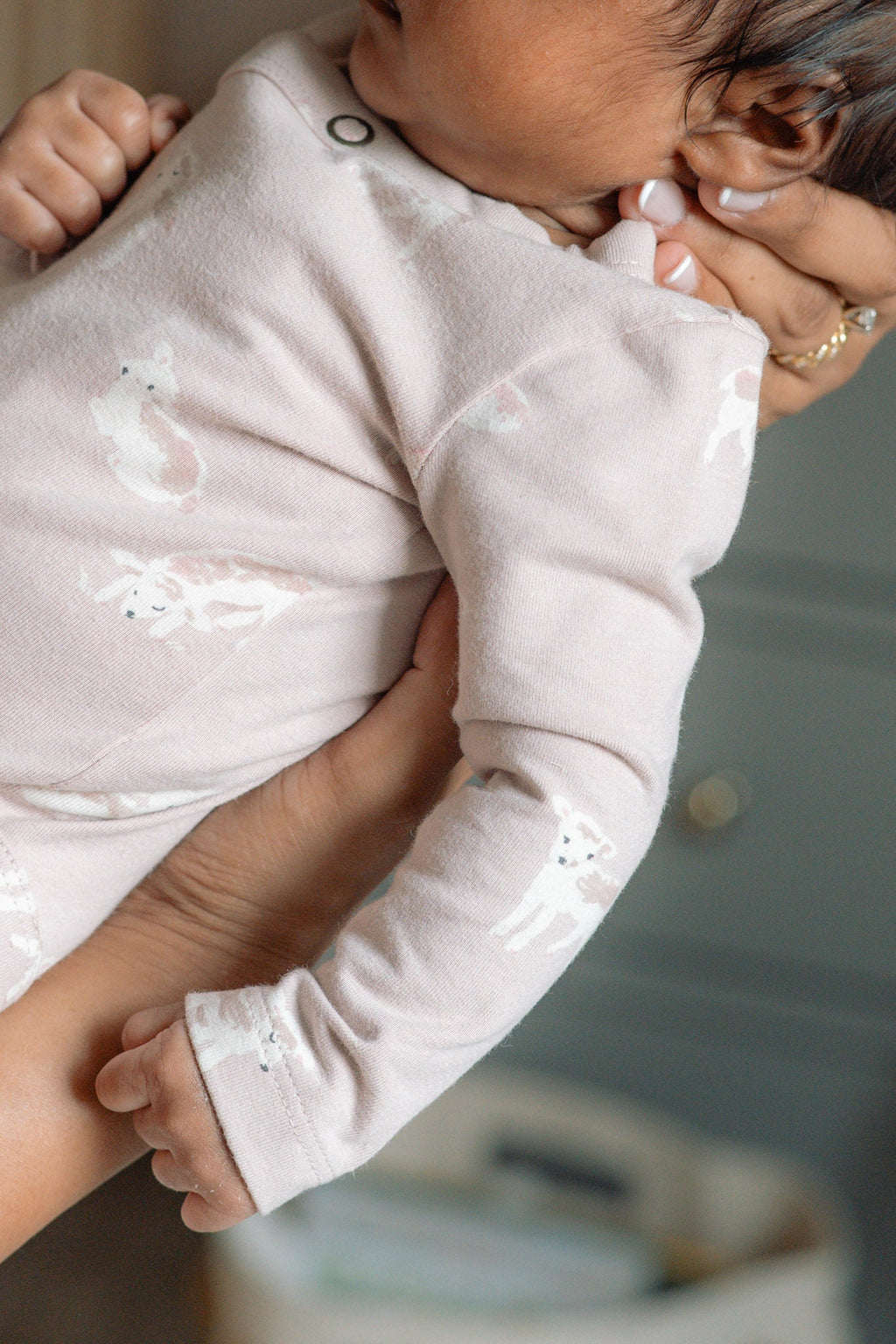 the littles long sleeve kimono one piece dear lamb