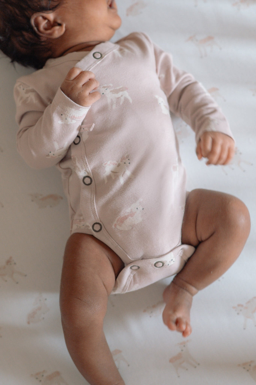 the littles long sleeve kimono one piece dear lamb
