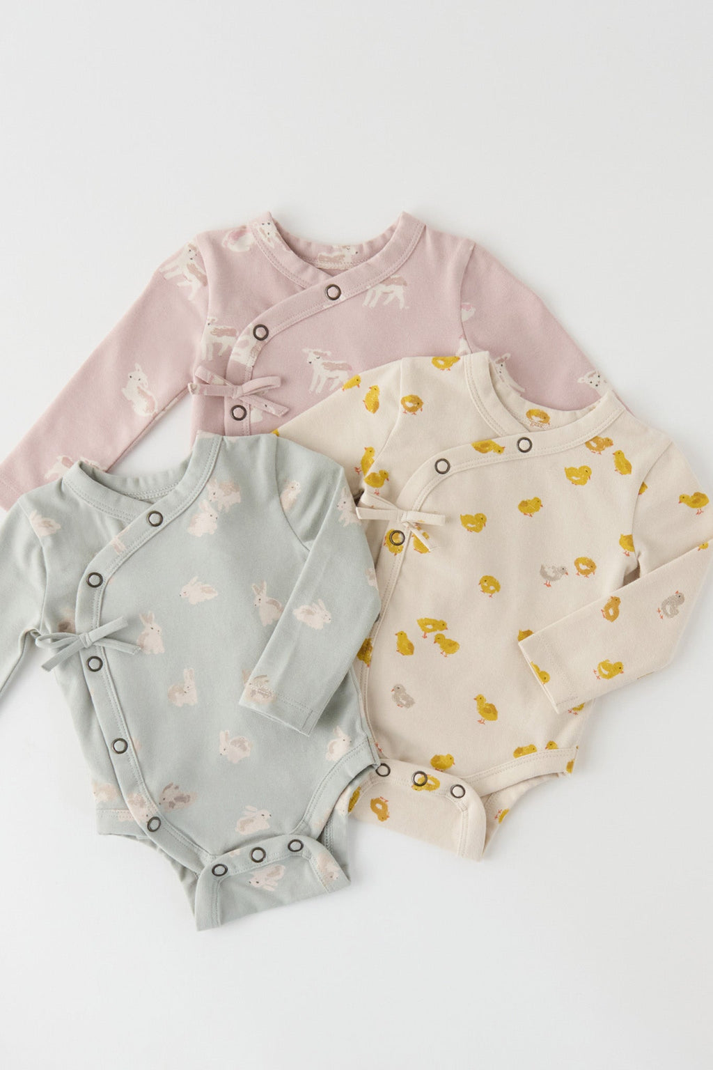 the littles long sleeve kimono one piece dear lamb