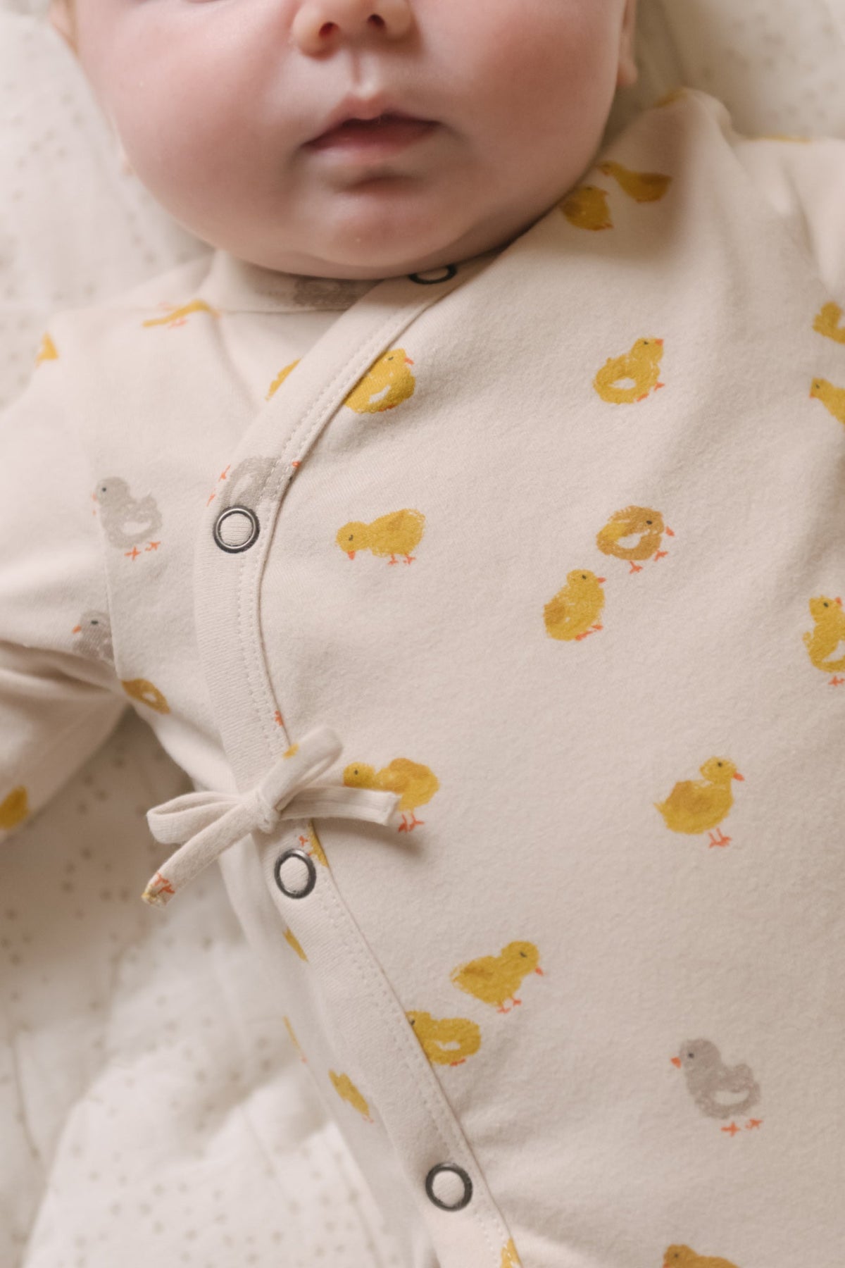 the littles long sleeve kimono one piece cheerful chick