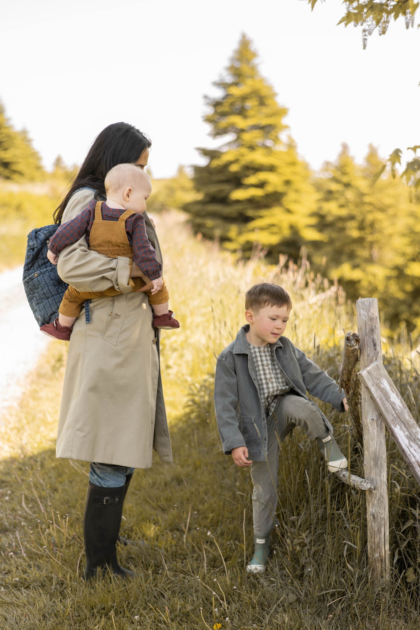 Flannel Long Sleeve One-Piece - Mulberry/Ink