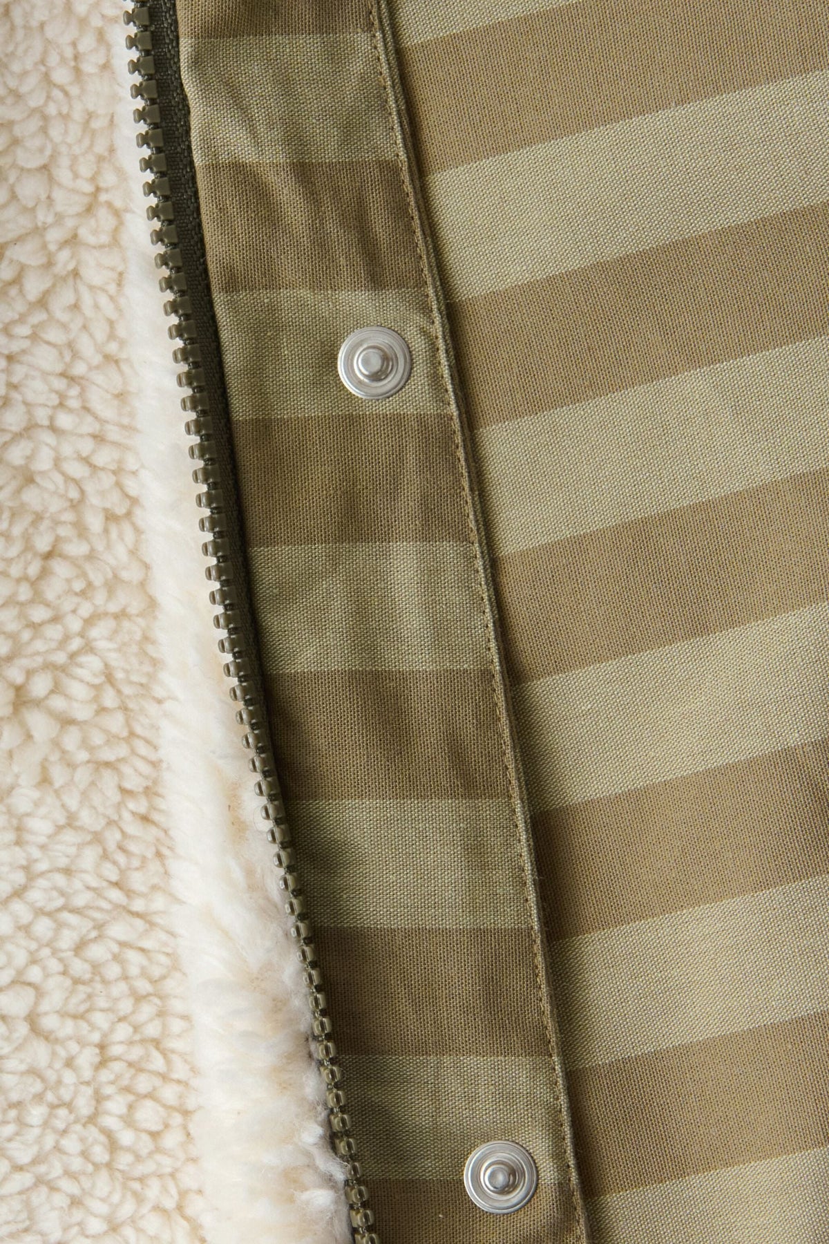 sherpa lined storm suit moss stripe