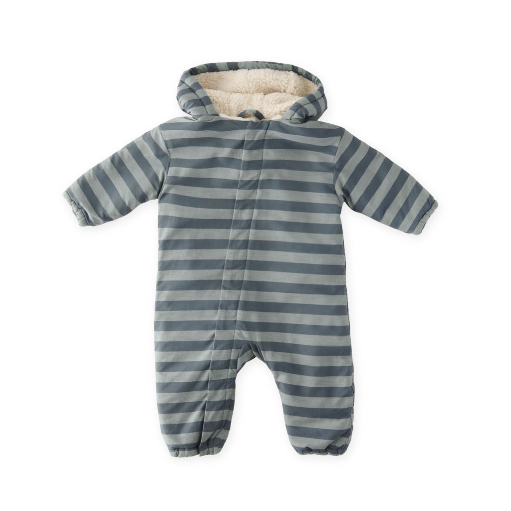sherpa lined storm suit indigo stripe in blues pattern