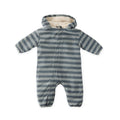 sherpa lined storm suit indigo stripe in blues pattern
