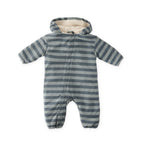 sherpa lined storm suit indigo stripe in blues pattern