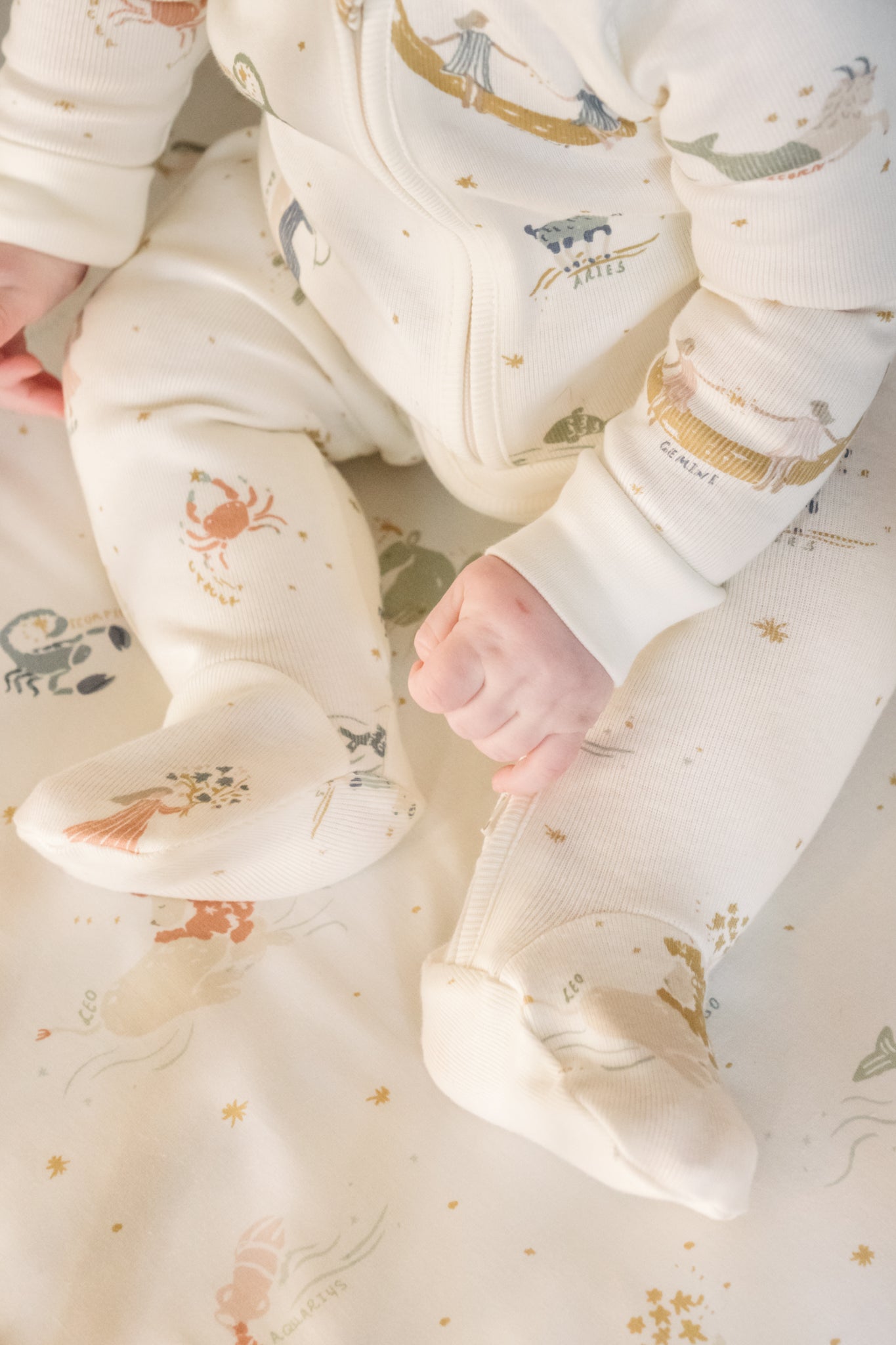 Ribbed Baby Sleeper - Zodiac