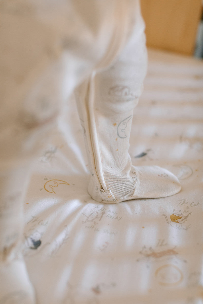 Ribbed Baby Sleeper - Over the Moon