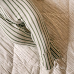 Ribbed Baby Sleeper - Stripes Away Evergreen