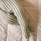 Ribbed Baby Sleeper - Stripes Away Evergreen