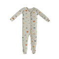 baby ribbed baby sleeper rush hour mist in greens pattern