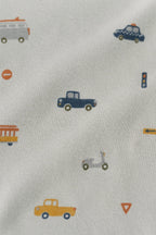 baby ribbed baby sleeper rush hour mist