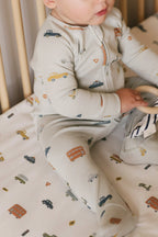 baby ribbed baby sleeper rush hour mist