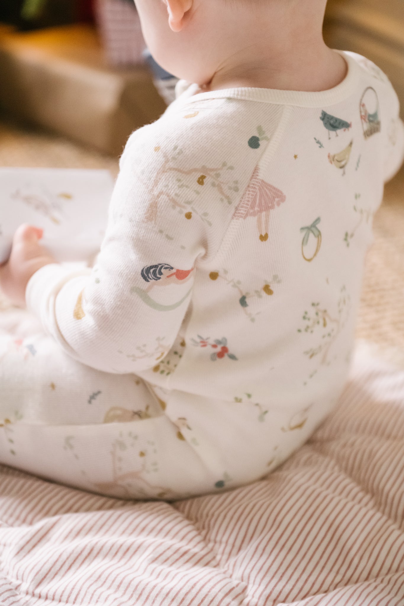 Ribbed Baby Sleeper - Partridge in a Pehr Tree