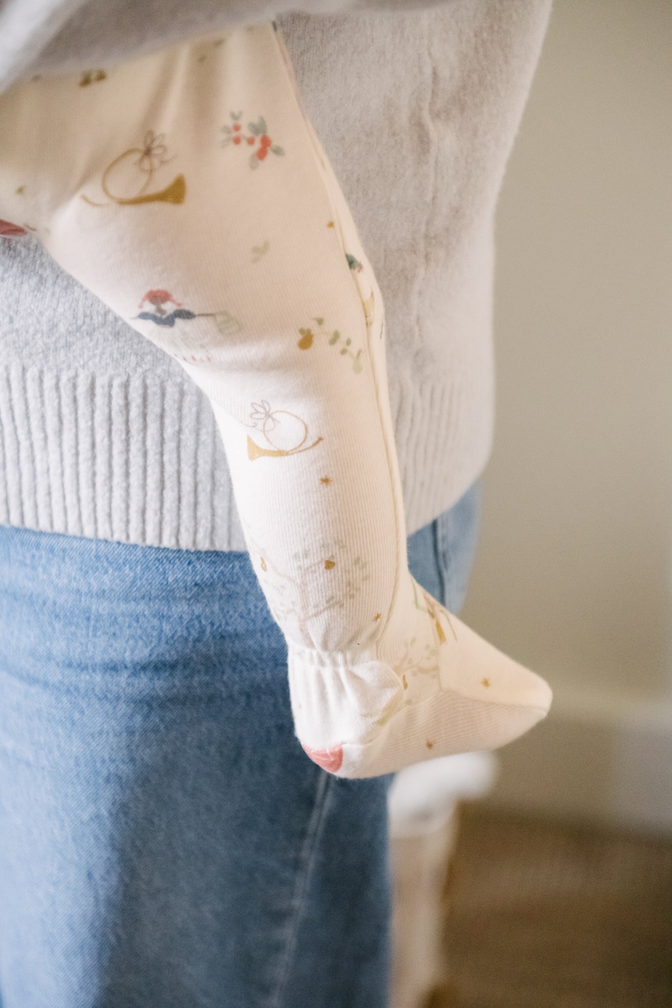 Ribbed Baby Sleeper - Partridge in a Pehr Tree