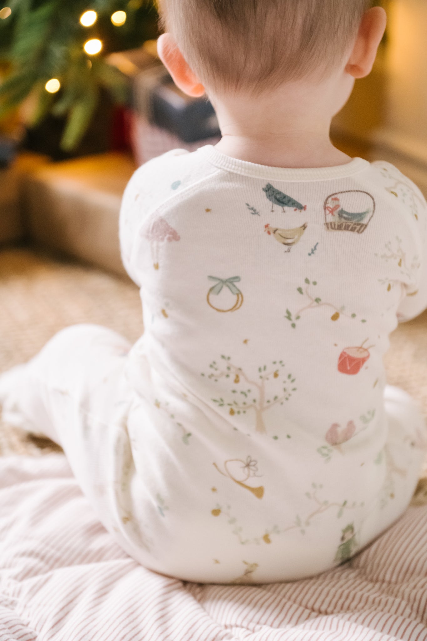 Ribbed Baby Sleeper - Partridge in a Pehr Tree