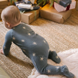 Ribbed Baby Sleeper - Starry Midnight