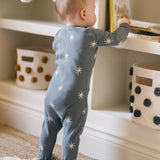 Ribbed Baby Sleeper - Starry Midnight