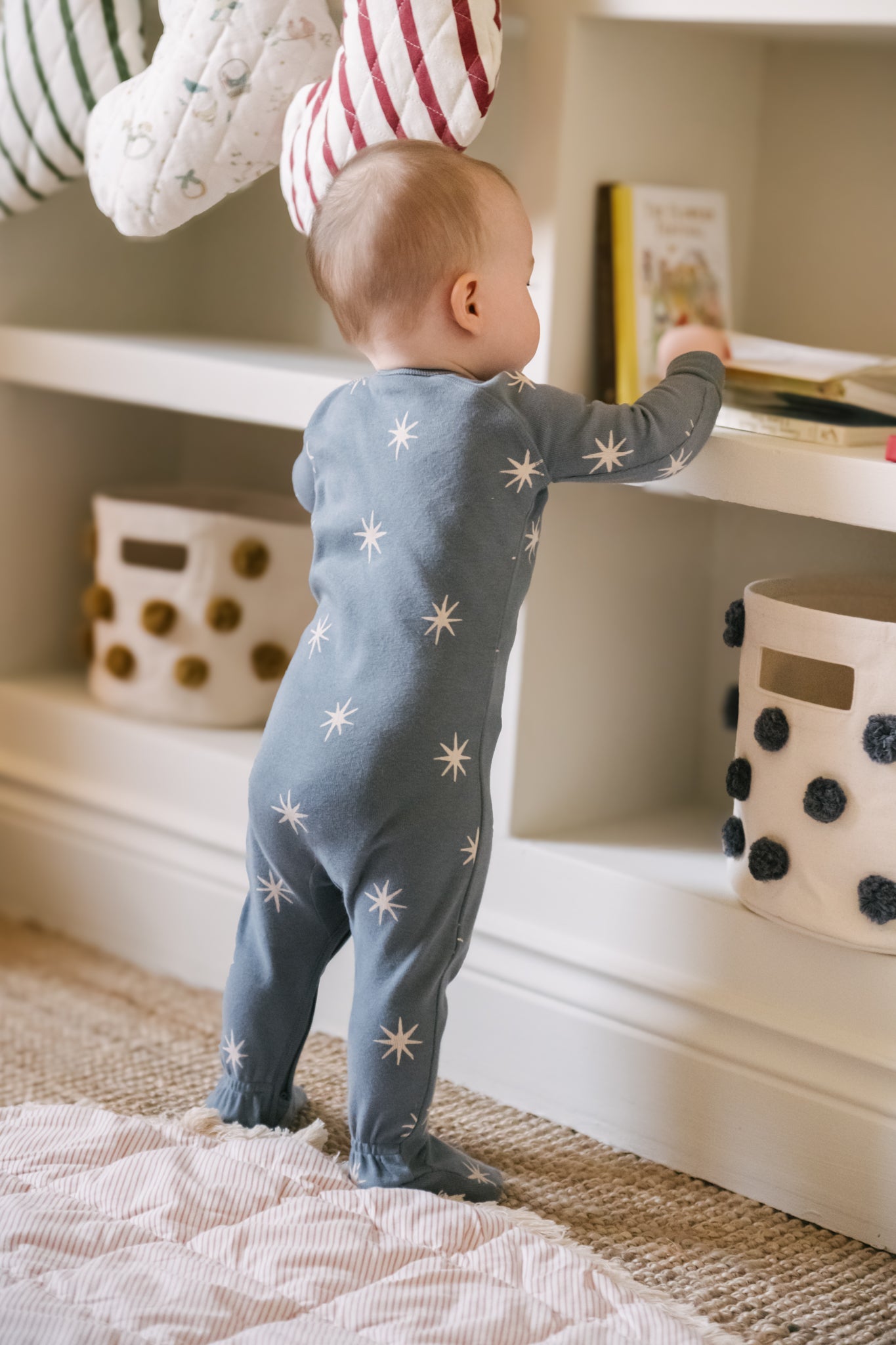Ribbed Baby Sleeper - Starry Midnight