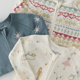 Ribbed Baby Footless Sleeper - Fair Isle