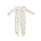 baby ribbed baby footless sleeper zodiac in multi pattern