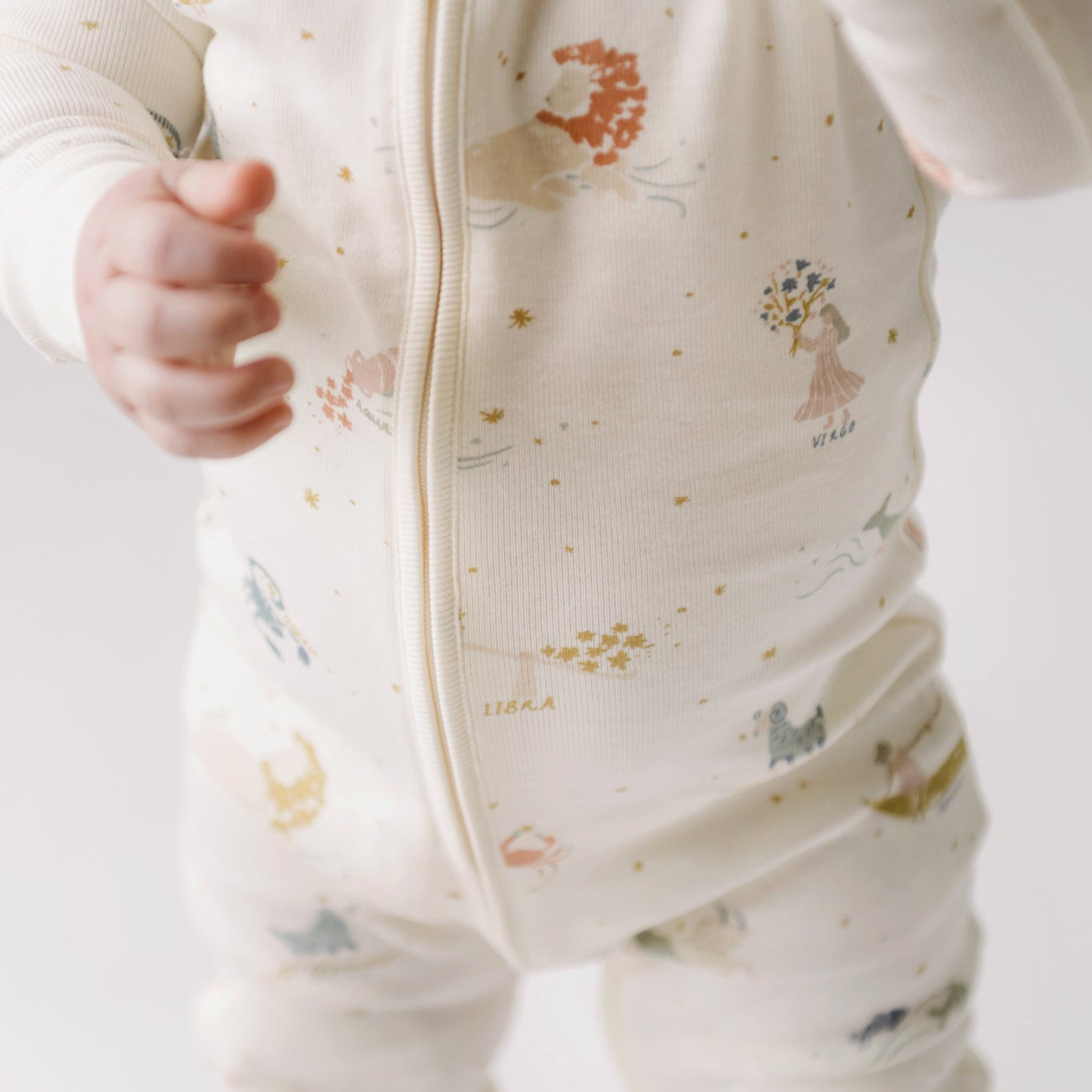 Ribbed Baby Footless Sleeper - Zodiac