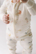 baby ribbed baby footless sleeper zodiac
