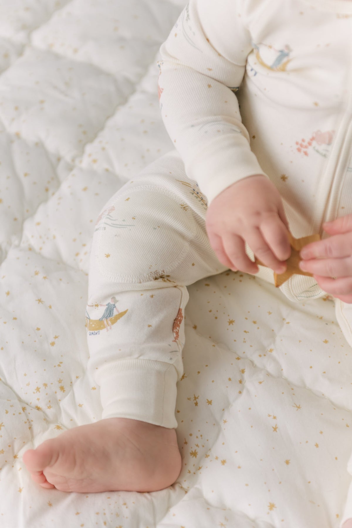 baby ribbed baby footless sleeper zodiac